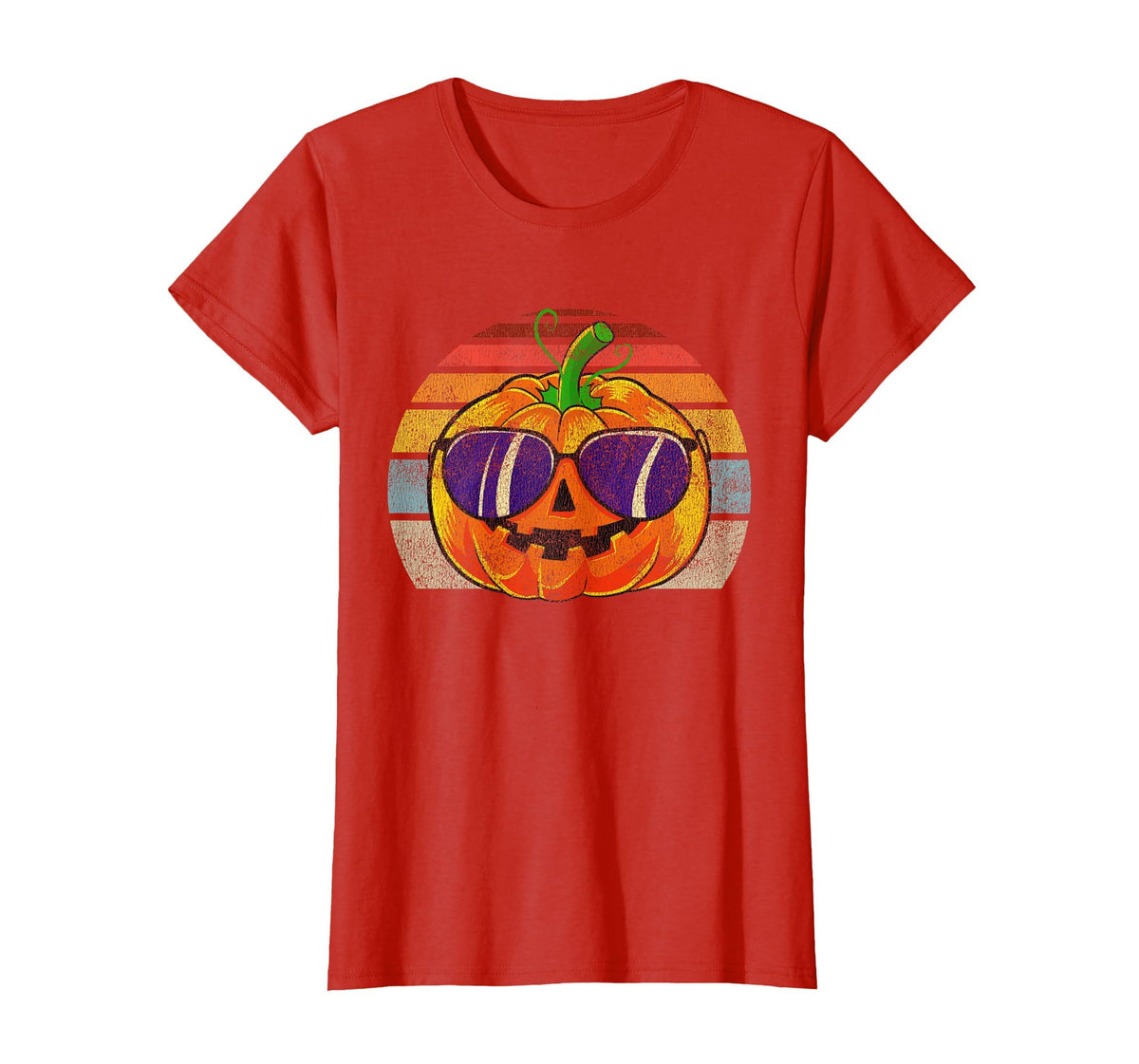 Cool Pumpkin Retro Style Halloween Vintage Women Men Kids T-Shirt