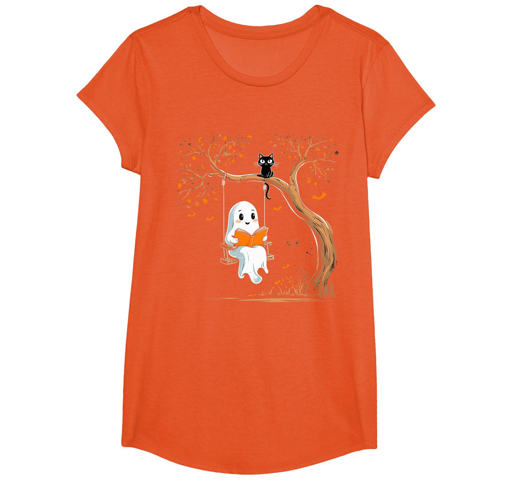 Vintage Ghost Swing Reading Book Swinging Halloween Costume T-Shirt