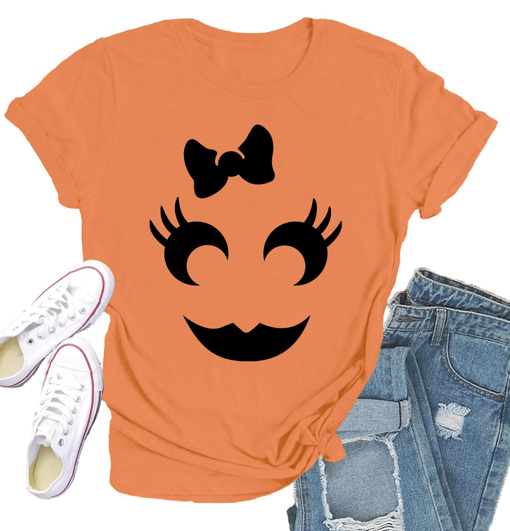 Halloween Shirts for Women Halloween Pumpkin T-Shirt