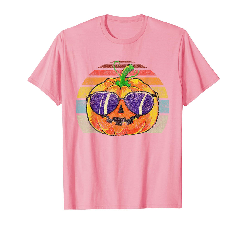 Cool Pumpkin Retro Style Halloween Vintage Women Men Kids T-Shirt