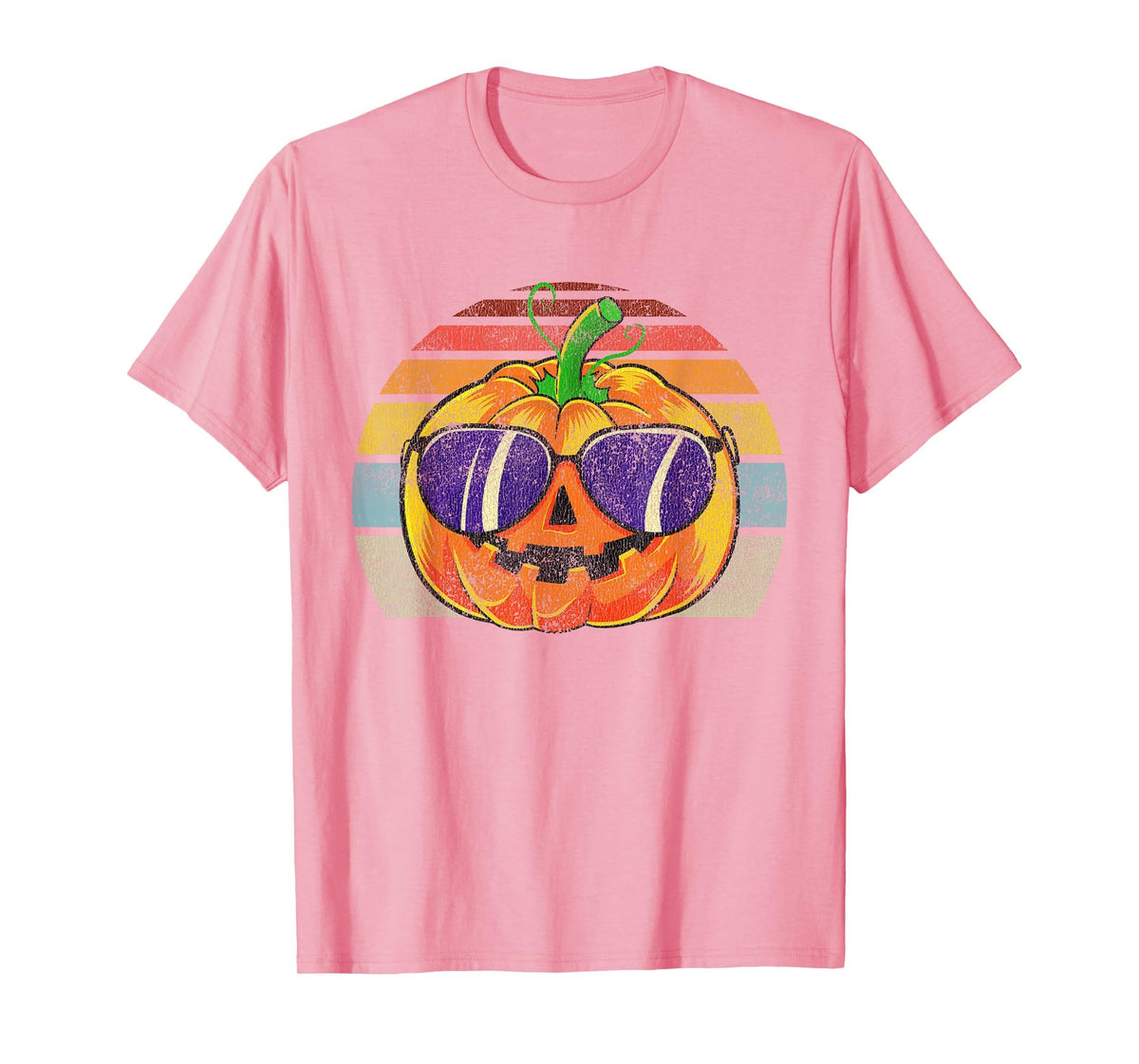 Cool Pumpkin Retro Style Halloween Vintage Women Men Kids T-Shirt