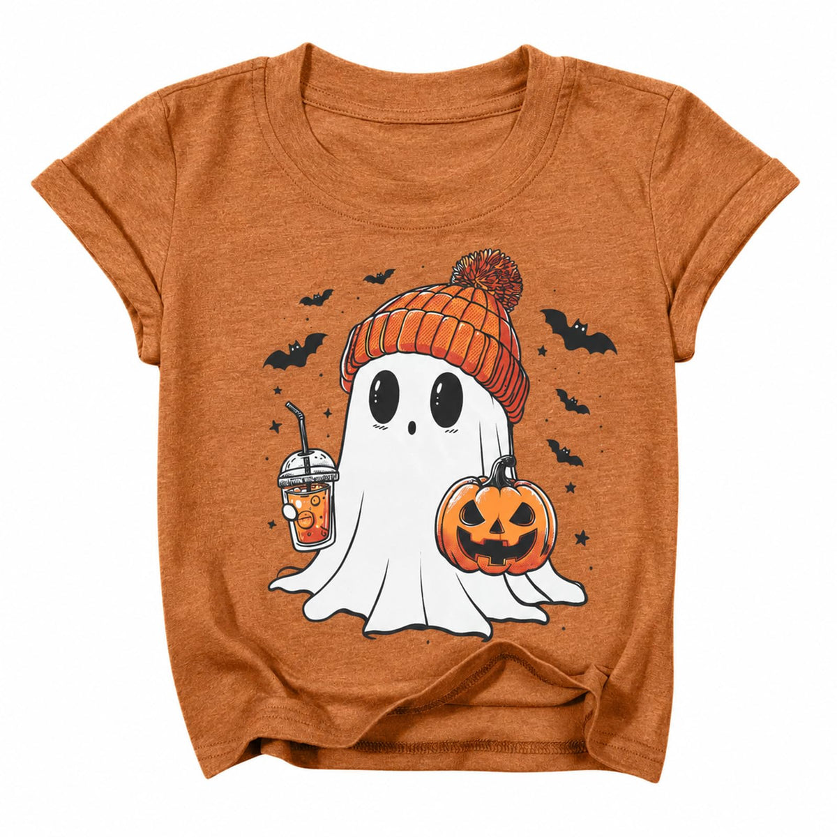 Halloween Shirts for Women Cute Ghost Shirt Fall Spooky Season Tshirt