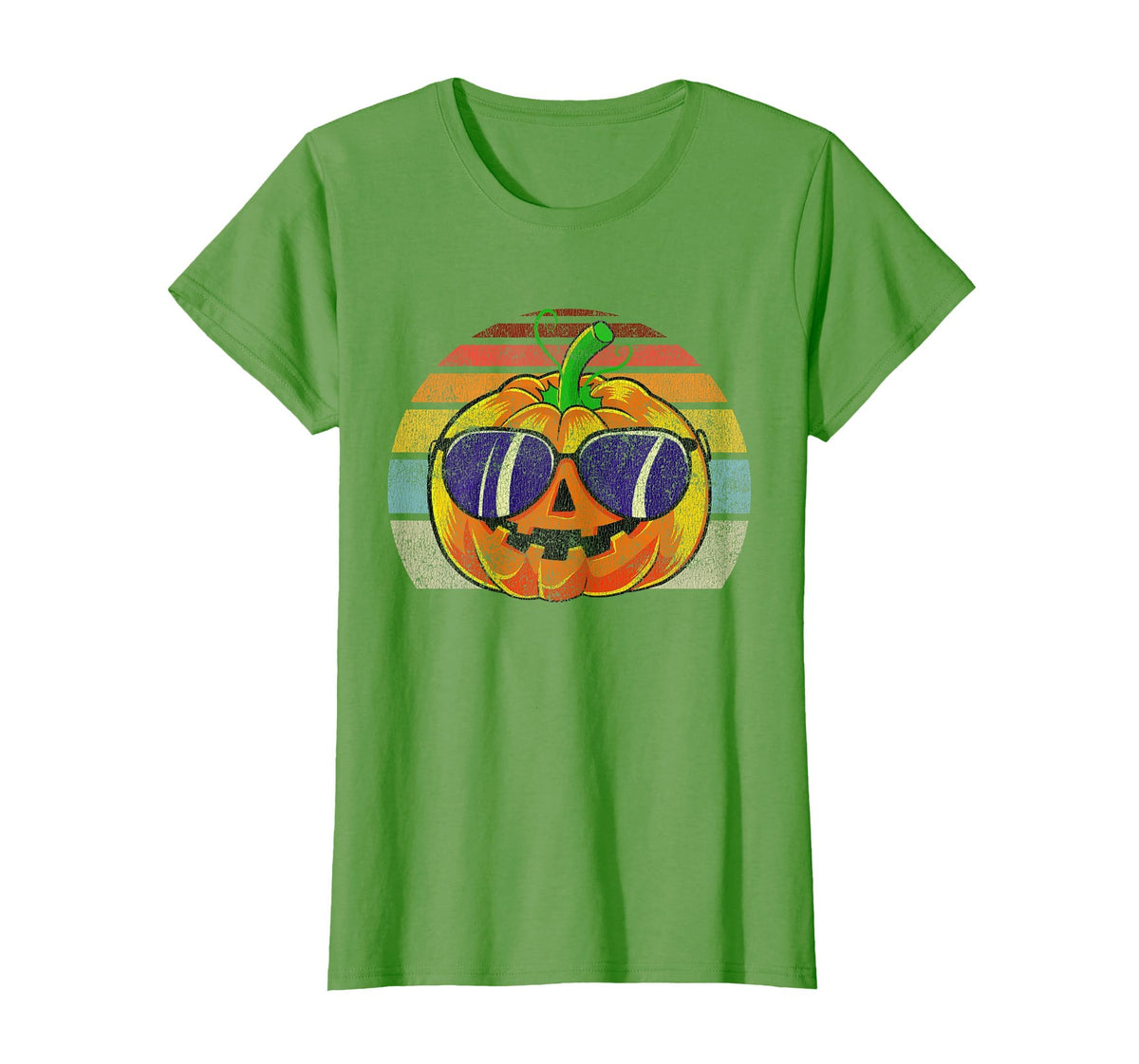Cool Pumpkin Retro Style Halloween Vintage Women Men Kids T-Shirt
