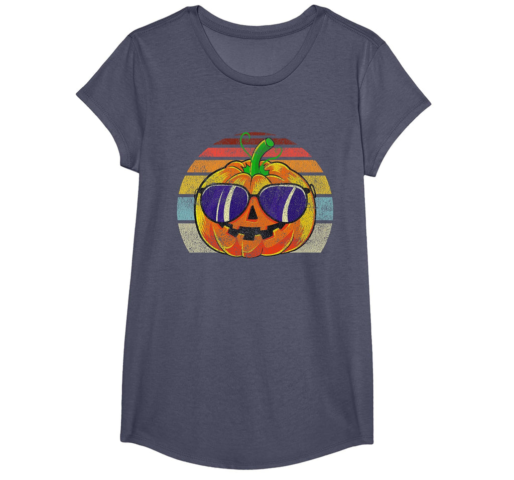 Cool Pumpkin Retro Style Halloween Vintage Women Men Kids T-Shirt