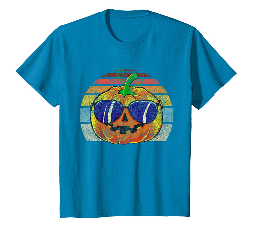 Cool Pumpkin Retro Style Halloween Vintage Women Men Kids T-Shirt