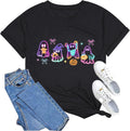 Halloween Skeleton Shirts Funny Halloween Pumpkin Graphic Tees Dance Skeleton Fall Tee Tops