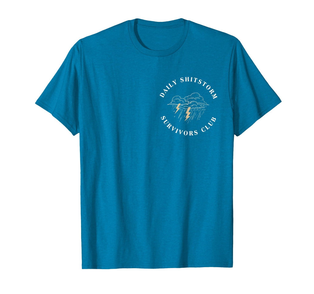 Daily Shitstorm Survivors Club Funny Sarcastic Coworker Gag T-Shirt