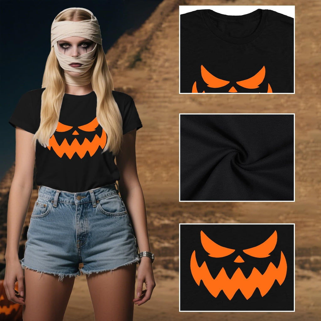 Halloween Shirts for Women Halloween Pumpkin T-Shirt
