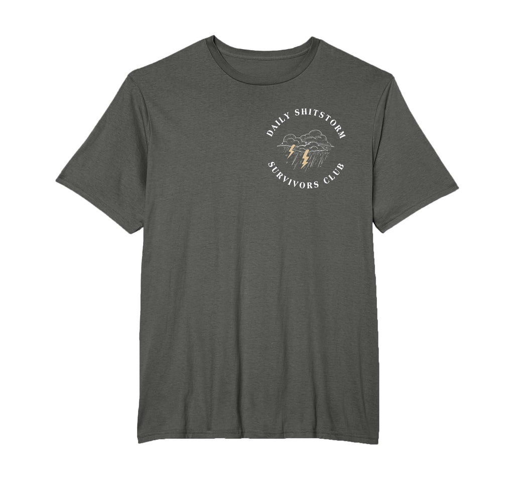 Daily Shitstorm Survivors Club Funny Sarcastic Coworker Gag T-Shirt