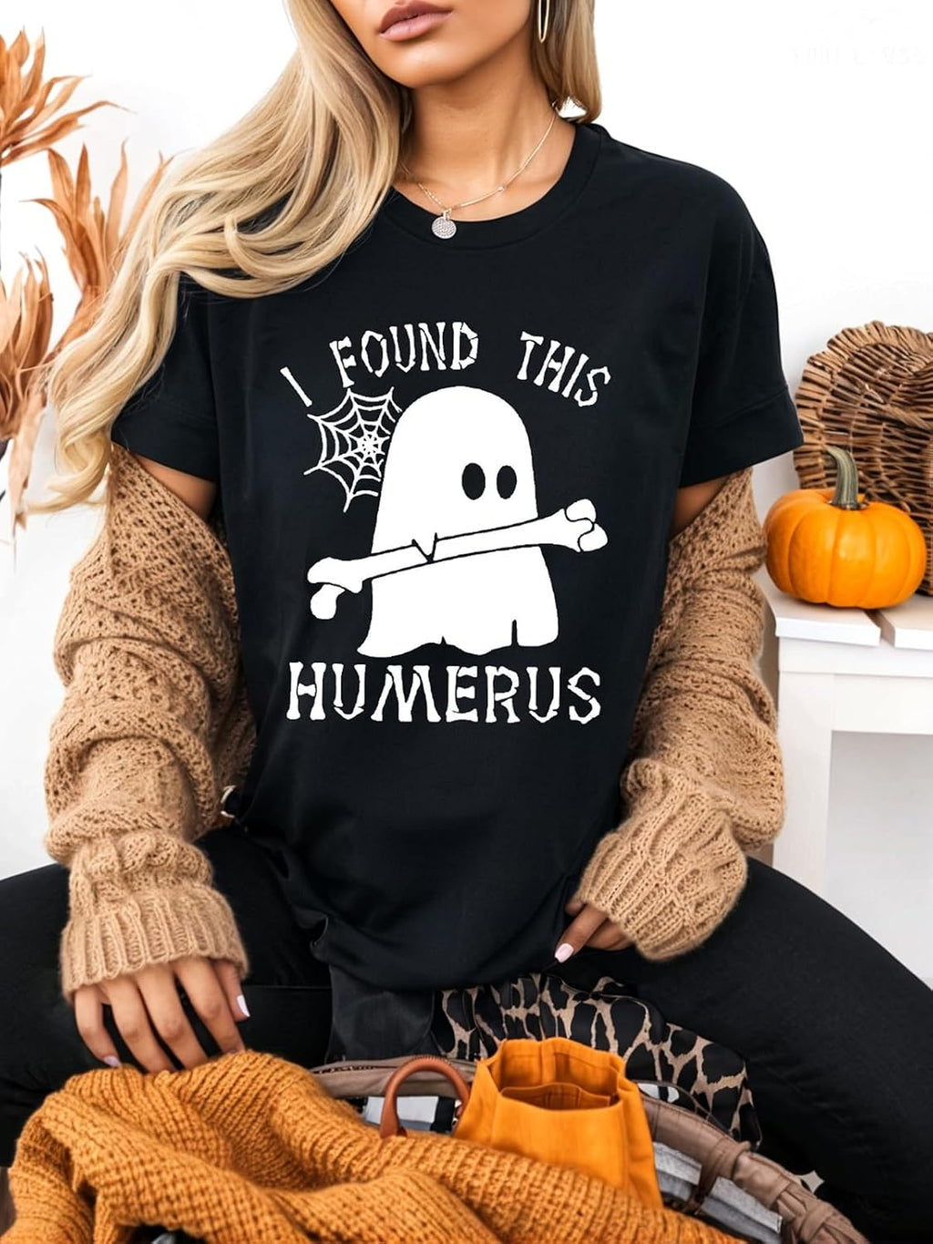 Halloween Shirt for Women Ghost Costume Spooky Season Tee Tops