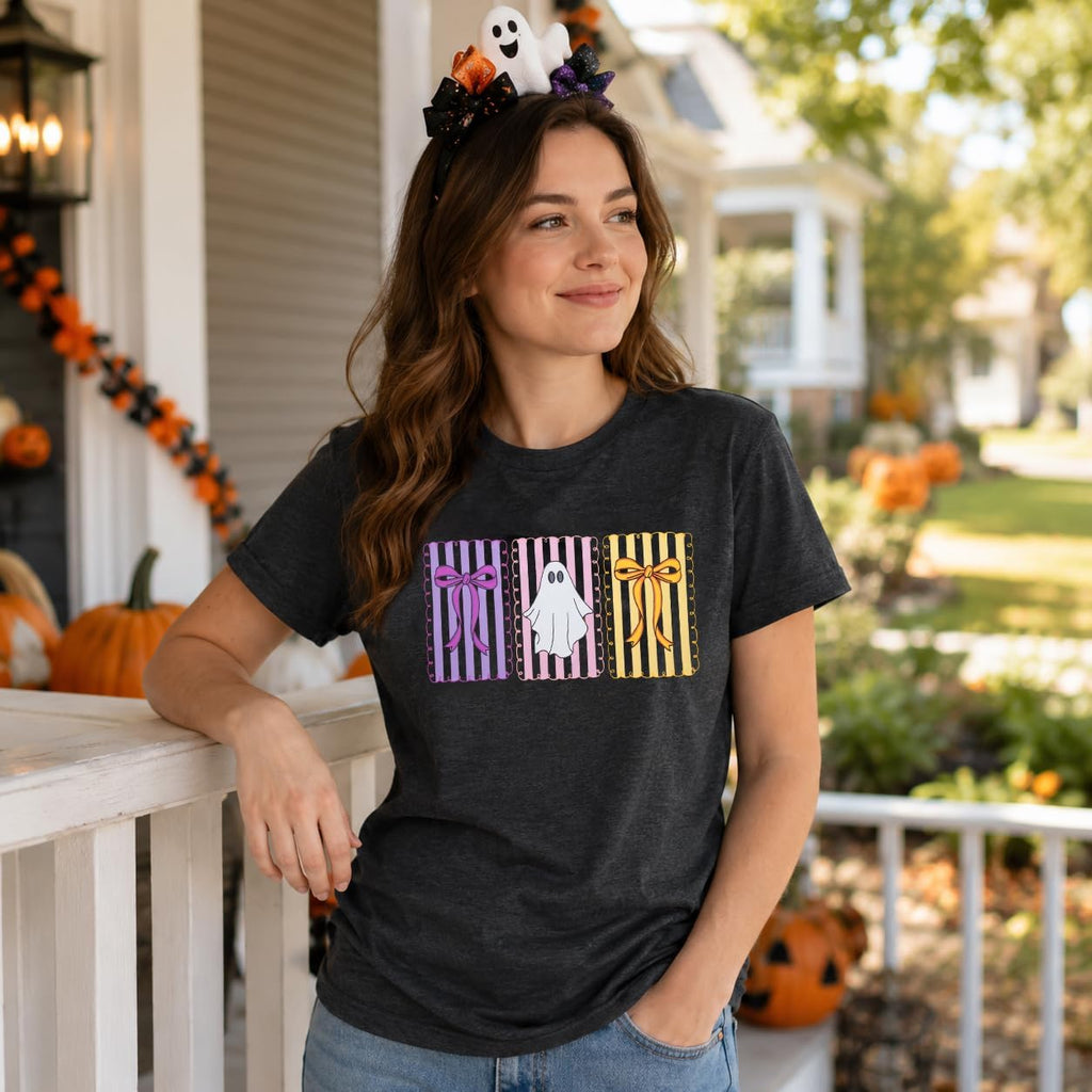 Halloween Spooky Shirt Women Spooky Season Shirts Ghost Fall Tee Top