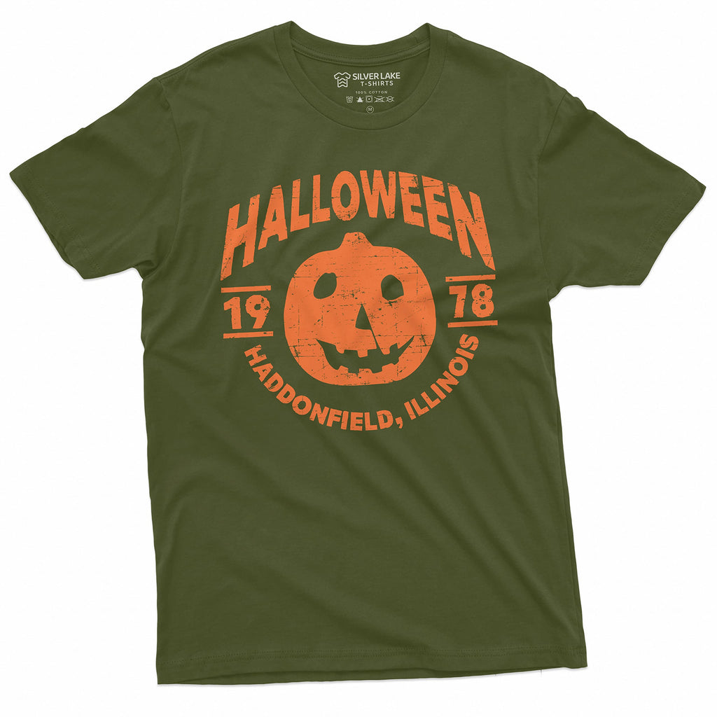 Halloween Pumpkin T-Shirt Movie Popular Culture 1978 Haddonfield, Illinois Tee Shirt