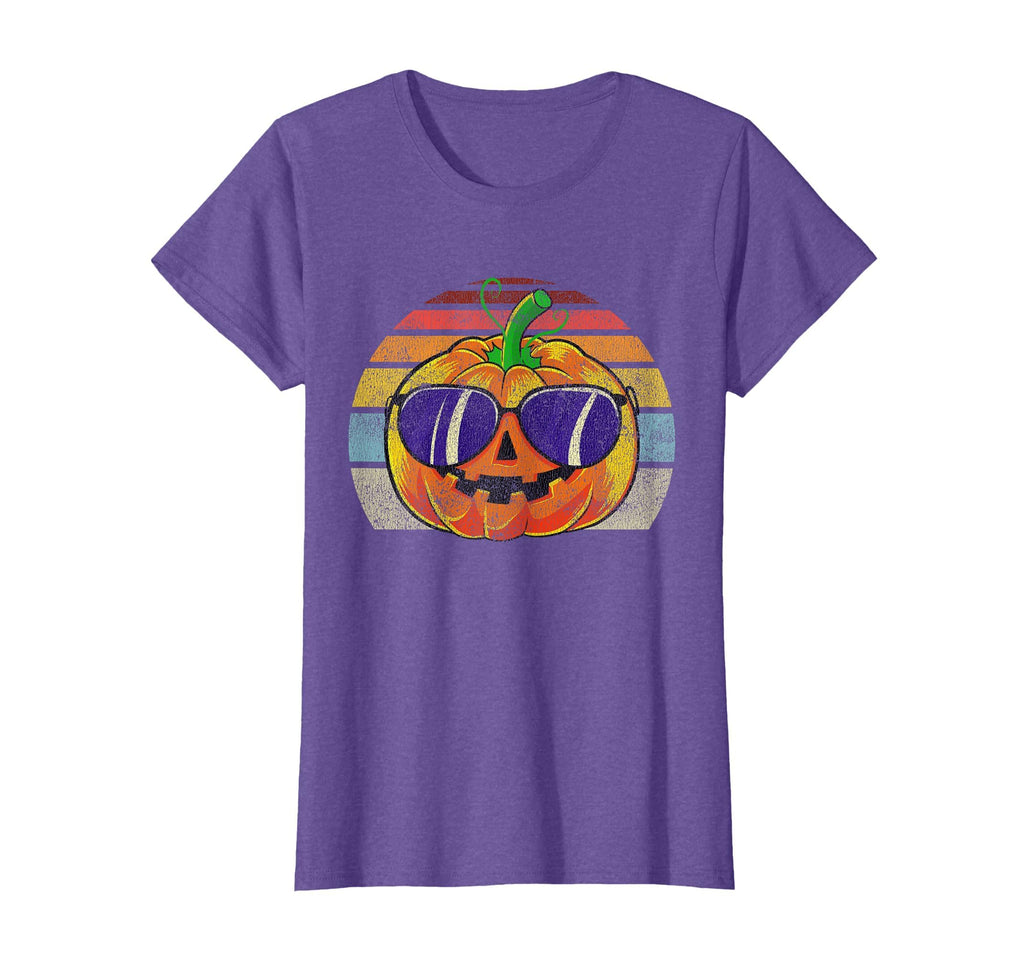 Cool Pumpkin Retro Style Halloween Vintage Women Men Kids T-Shirt