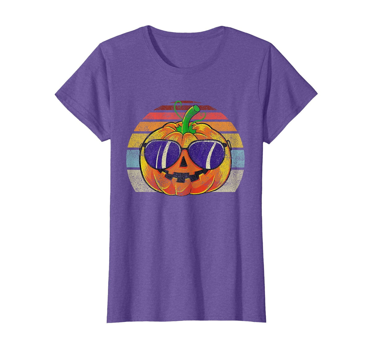 Cool Pumpkin Retro Style Halloween Vintage Women Men Kids T-Shirt