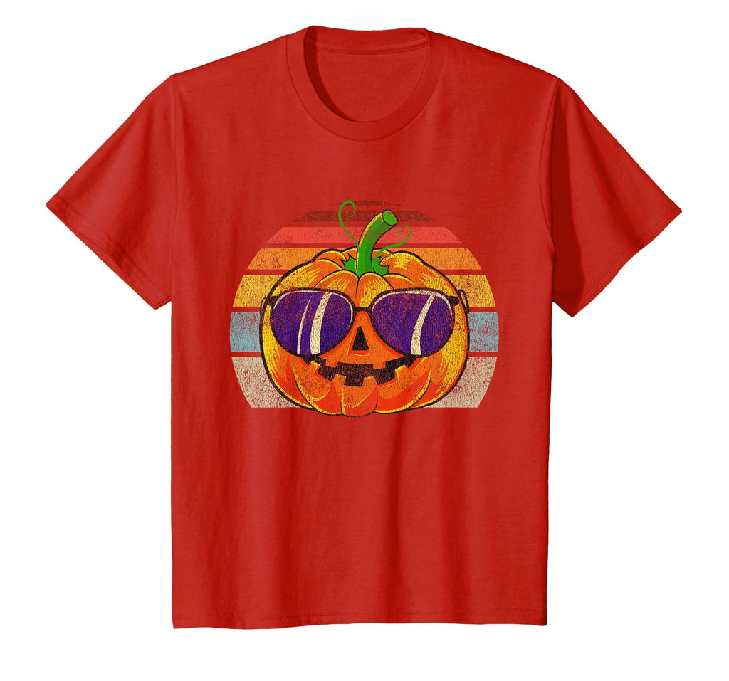 Cool Pumpkin Retro Style Halloween Vintage Women Men Kids T-Shirt