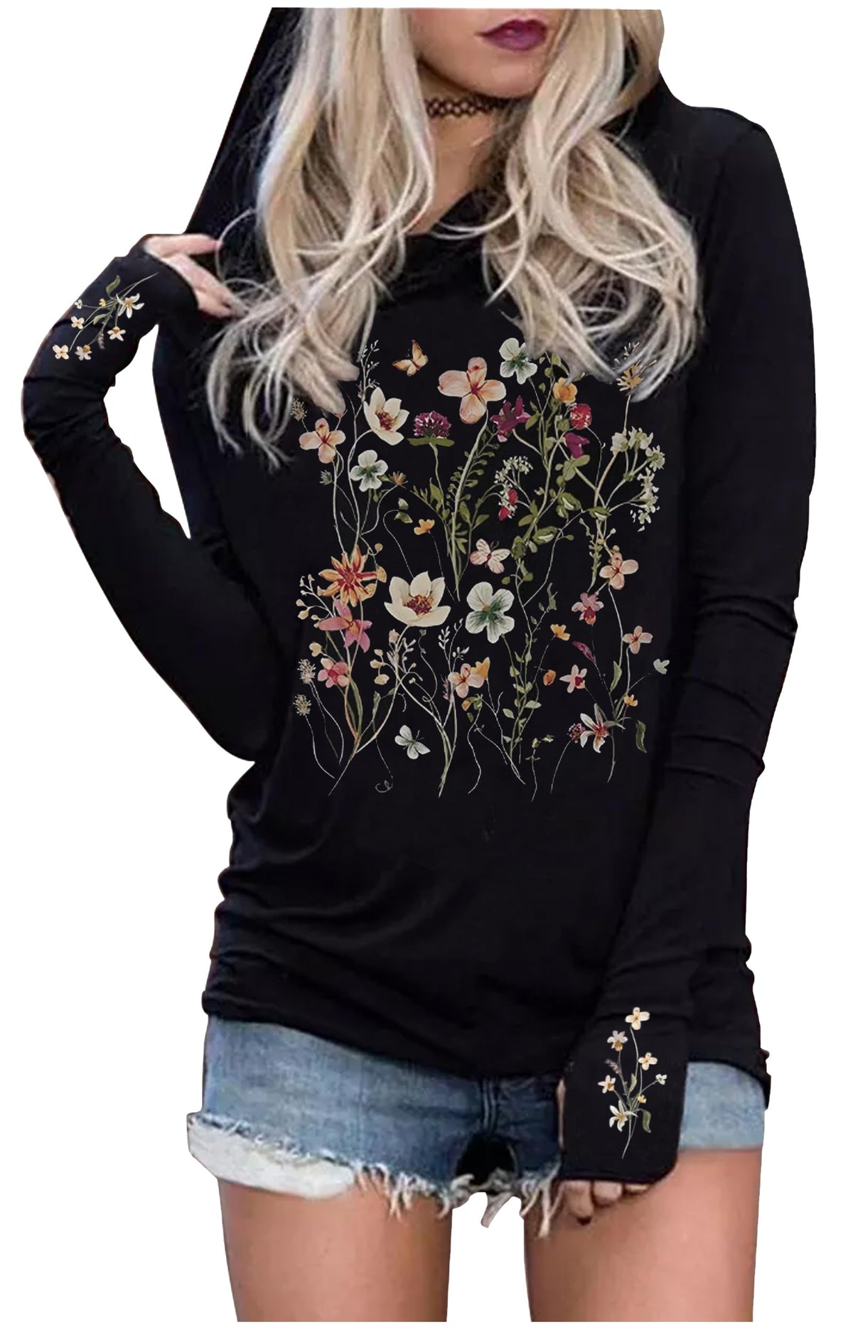 Hoodies Shirts for Women Early Fall Long Sleeve Tops Vintage Graphic Outfit