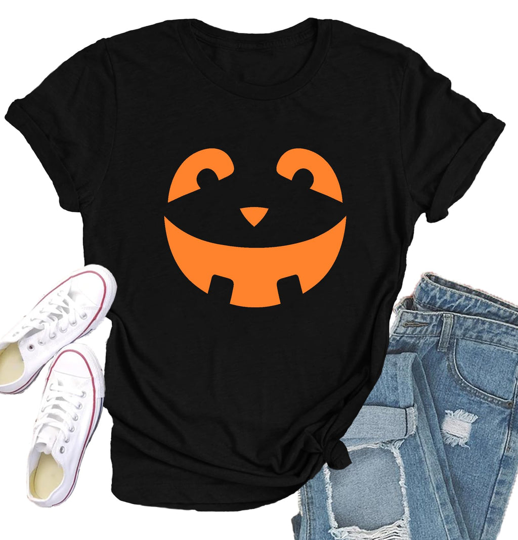 Halloween Shirts for Women Halloween Pumpkin T-Shirt