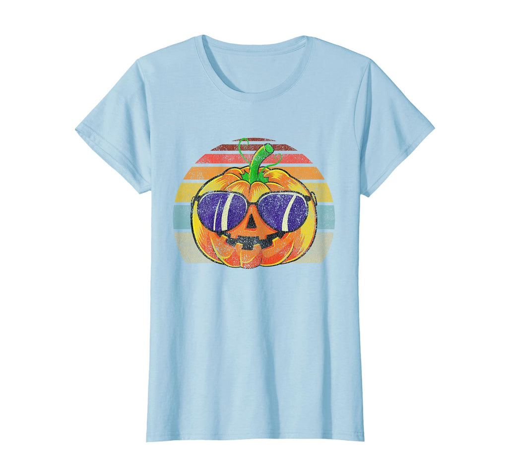 Cool Pumpkin Retro Style Halloween Vintage Women Men Kids T-Shirt