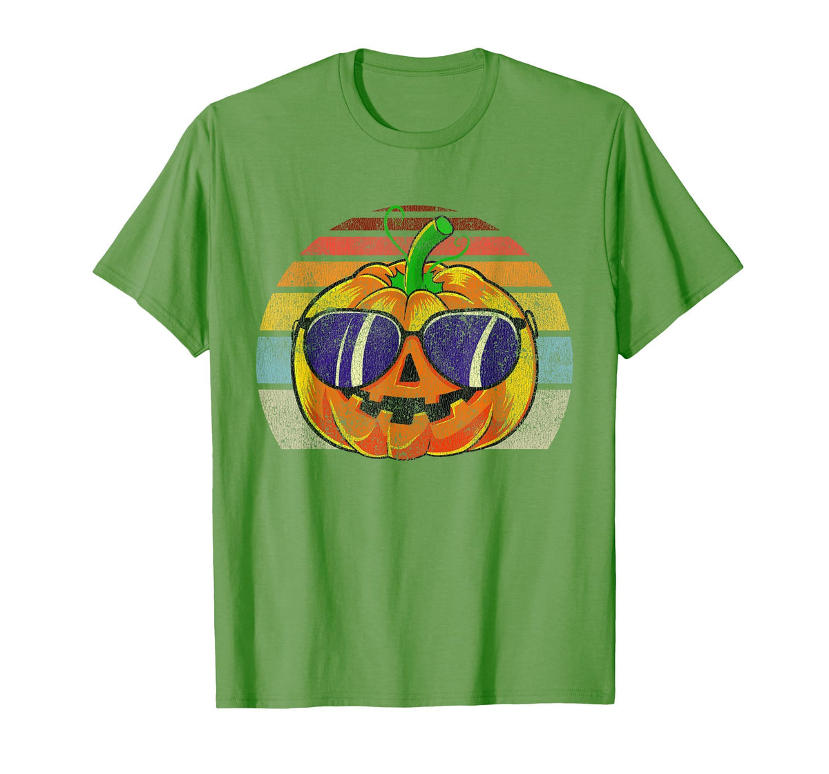 Cool Pumpkin Retro Style Halloween Vintage Women Men Kids T-Shirt