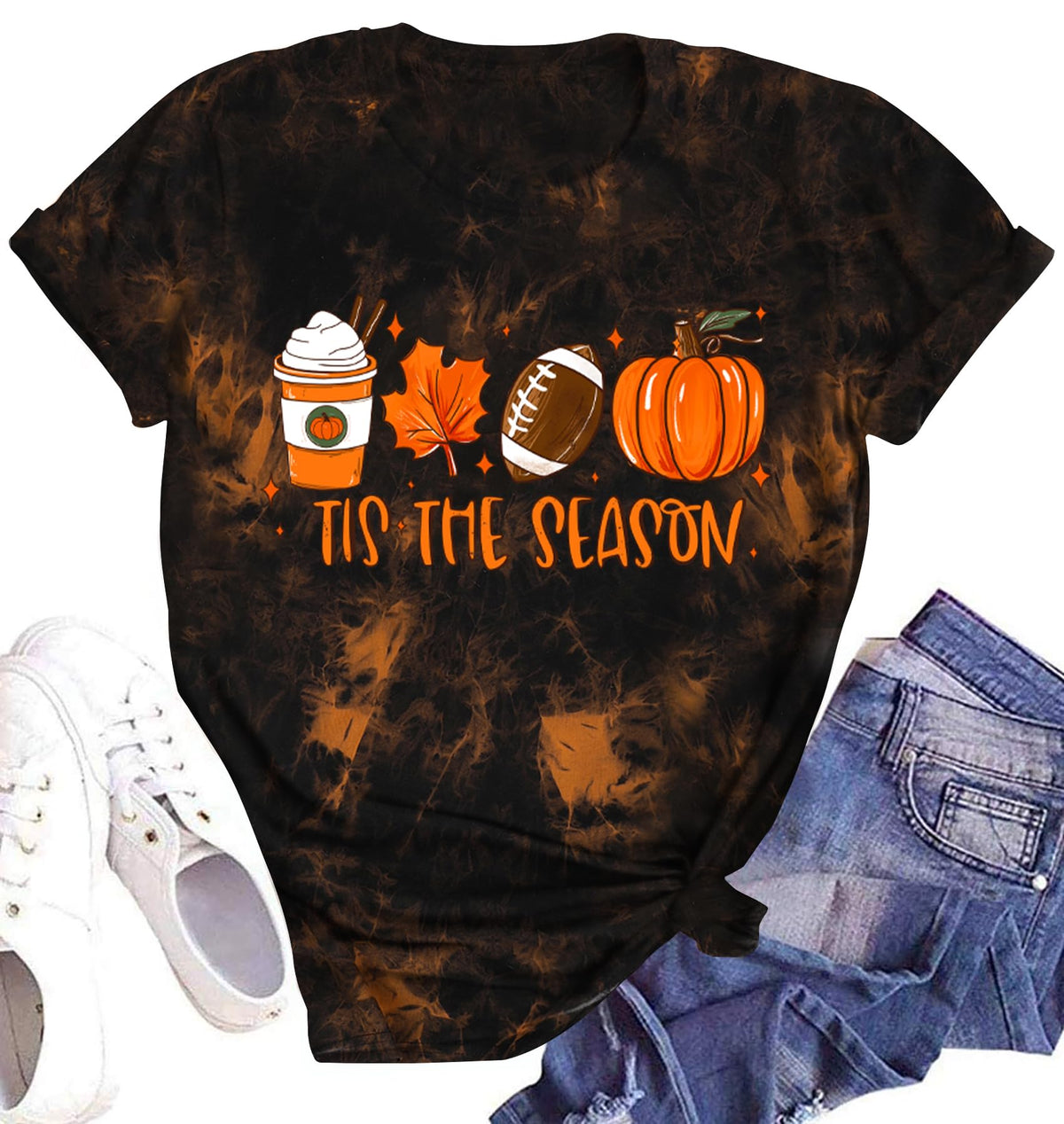 Halloween Shirts for Women Halloween Tis the Season Short Sleeve Shirt