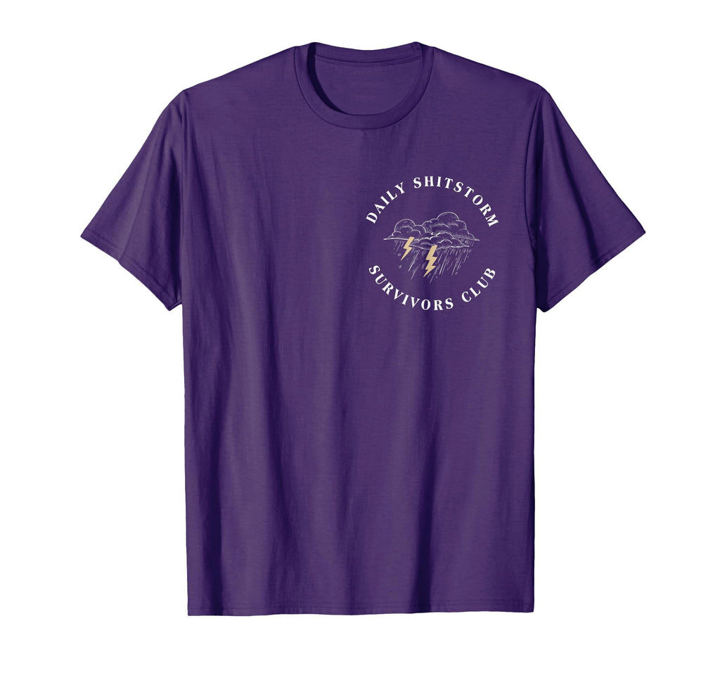 Daily Shitstorm Survivors Club Funny Sarcastic Coworker Gag T-Shirt