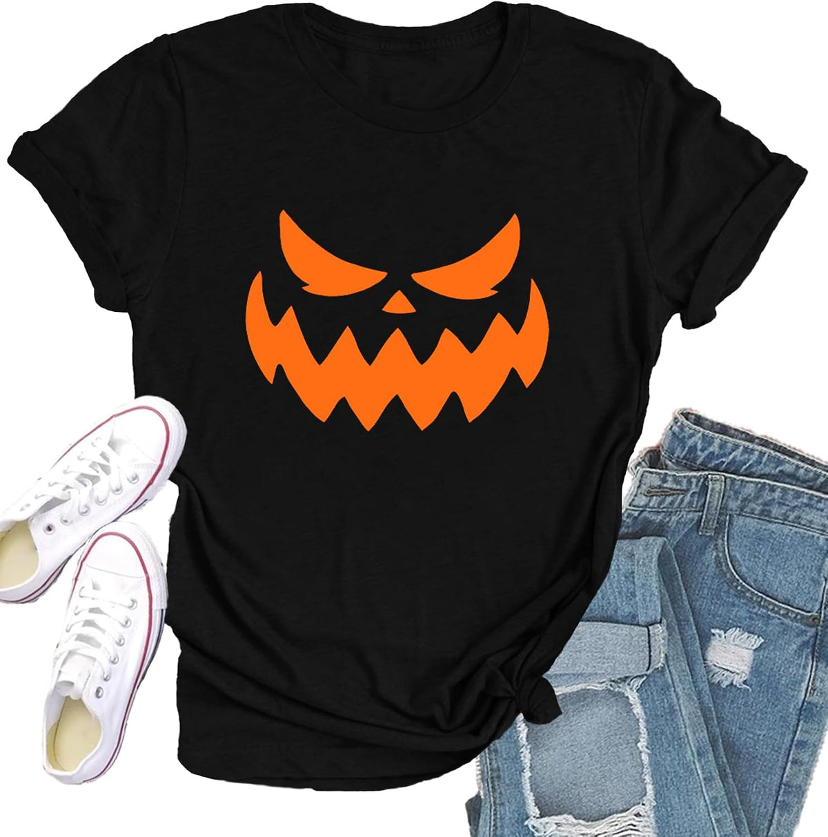 Halloween Shirts for Women Halloween Pumpkin T-Shirt