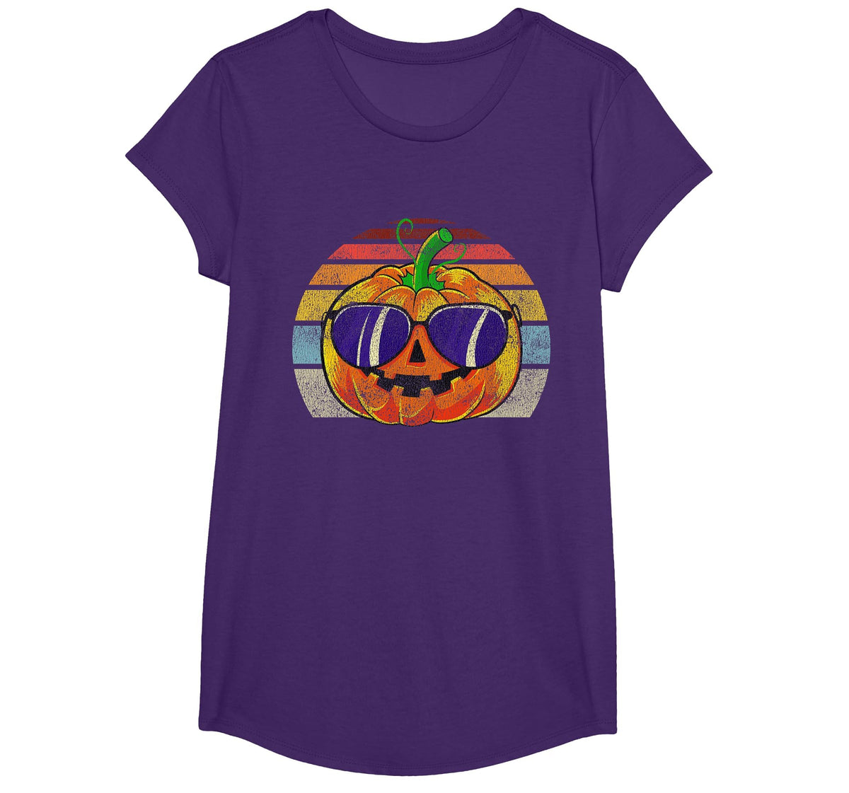 Cool Pumpkin Retro Style Halloween Vintage Women Men Kids T-Shirt