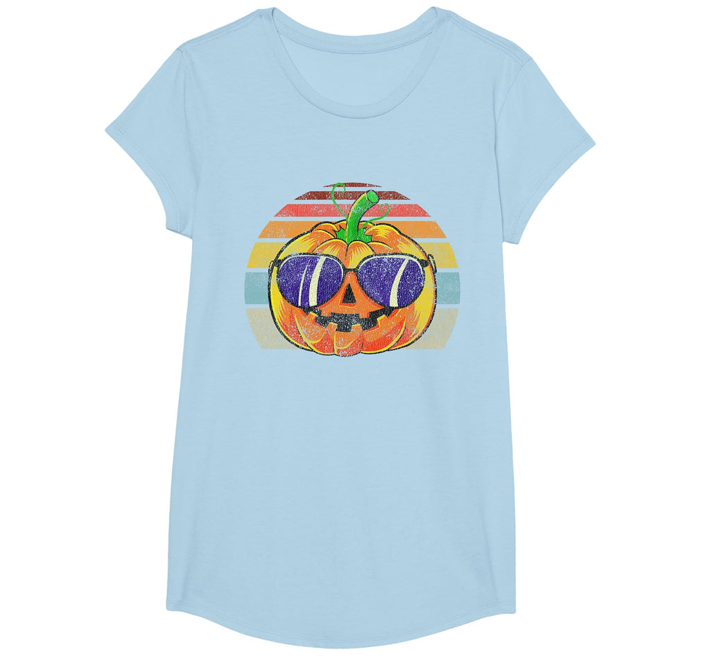 Cool Pumpkin Retro Style Halloween Vintage Women Men Kids T-Shirt