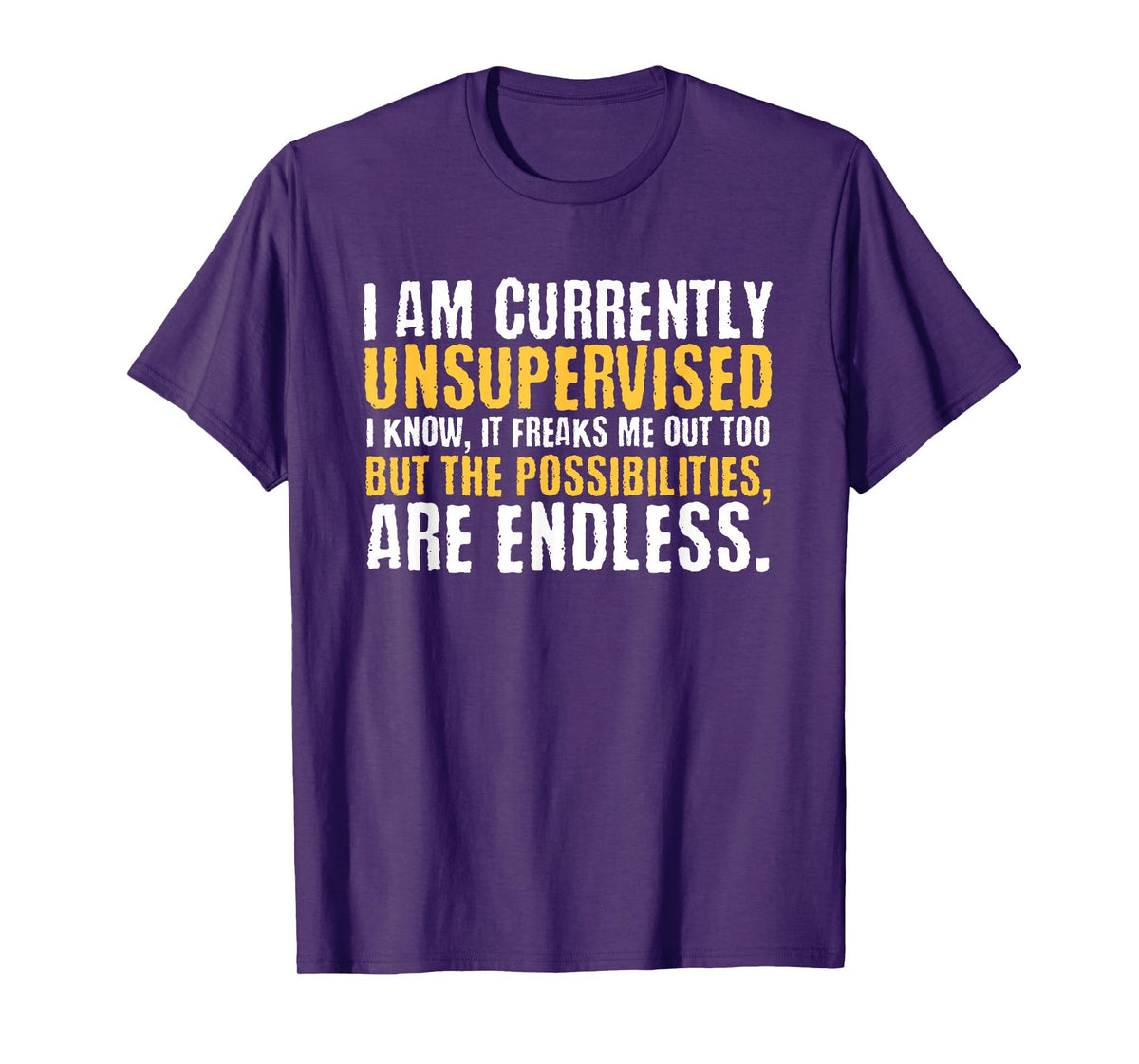 I'm Currently Unsupervised Funny Sarcastic T-Shirt