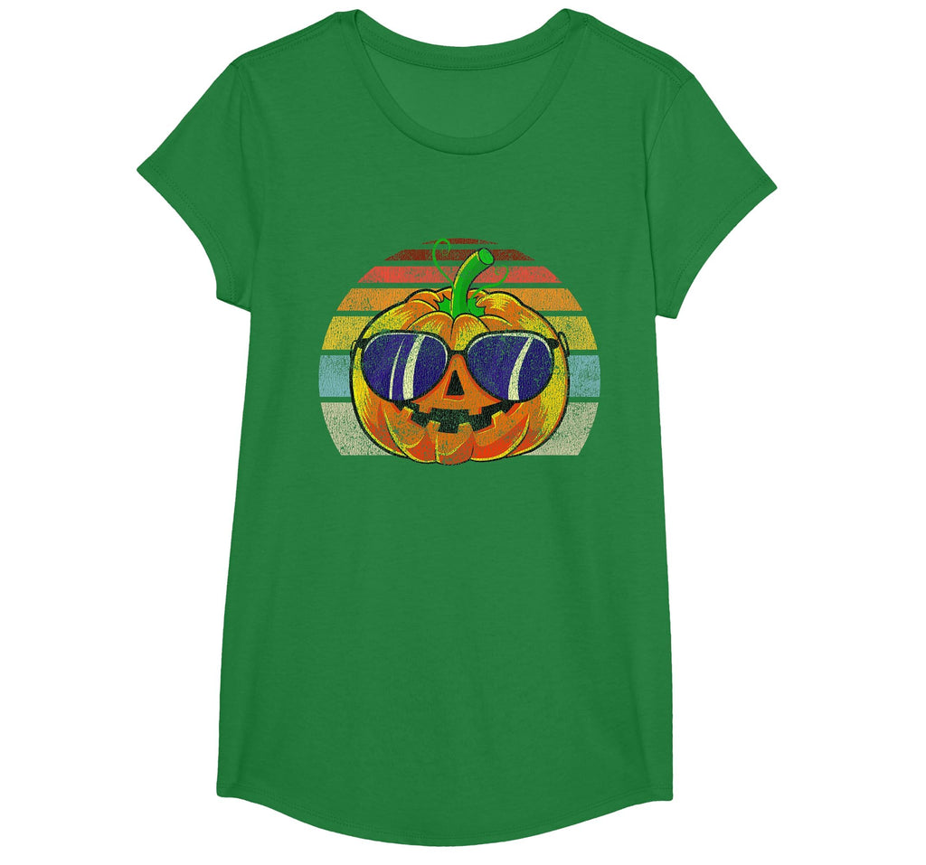 Cool Pumpkin Retro Style Halloween Vintage Women Men Kids T-Shirt