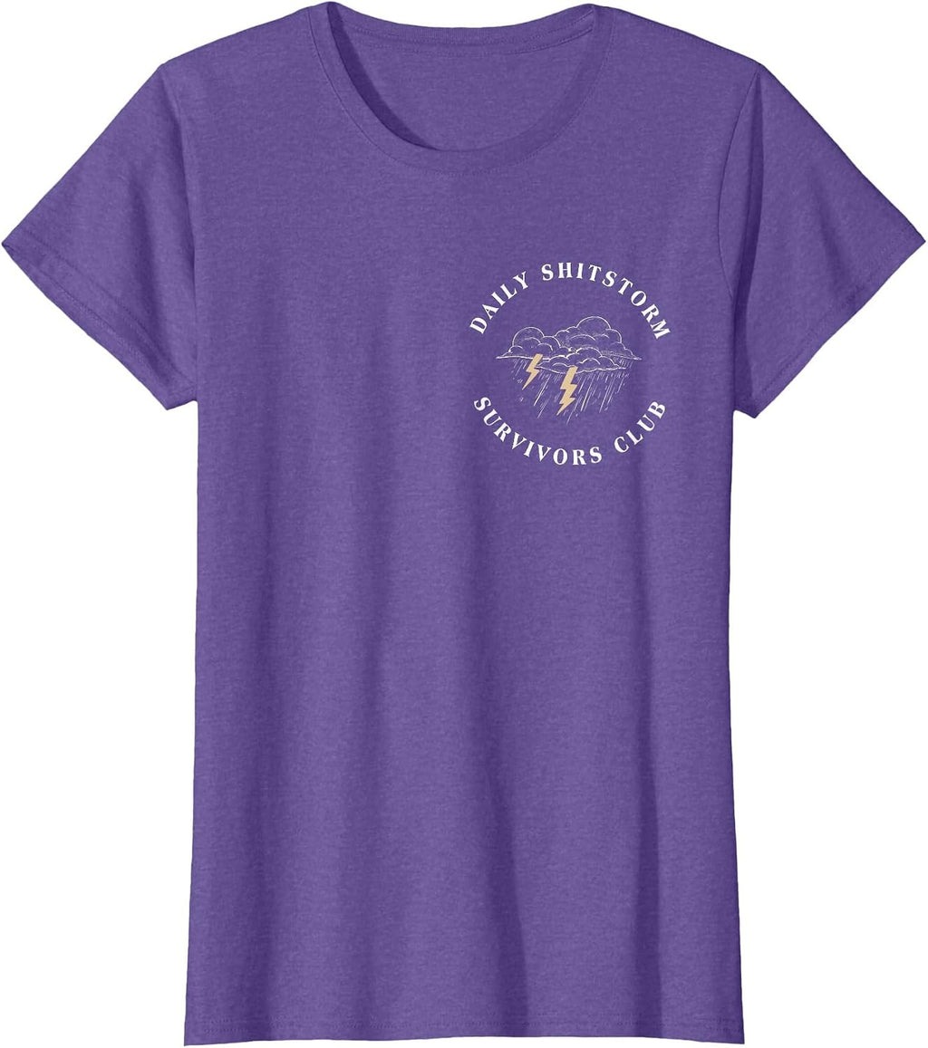 Daily Shitstorm Survivors Club Funny Sarcastic Coworker Gag T-Shirt