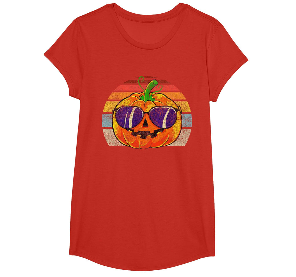 Cool Pumpkin Retro Style Halloween Vintage Women Men Kids T-Shirt