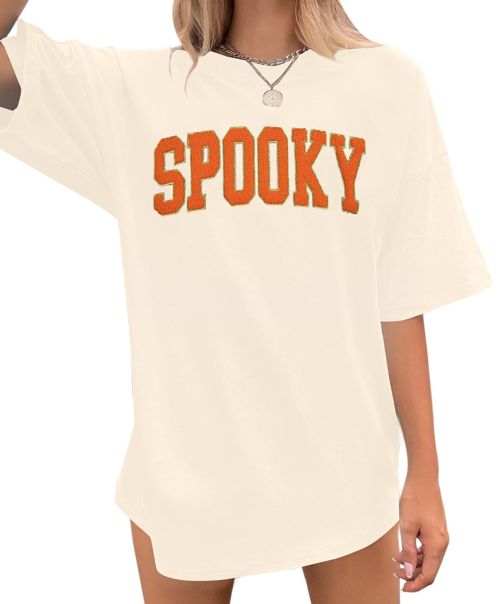 Halloween T Shirts for Women Oversized Spooky Season Shirt Spooky Shirts