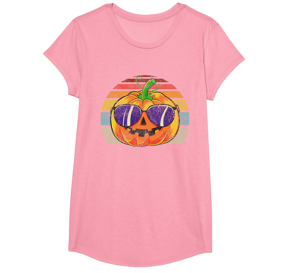 Cool Pumpkin Retro Style Halloween Vintage Women Men Kids T-Shirt