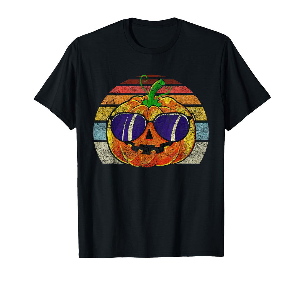 Cool Pumpkin Retro Style Halloween Vintage Women Men Kids T-Shirt