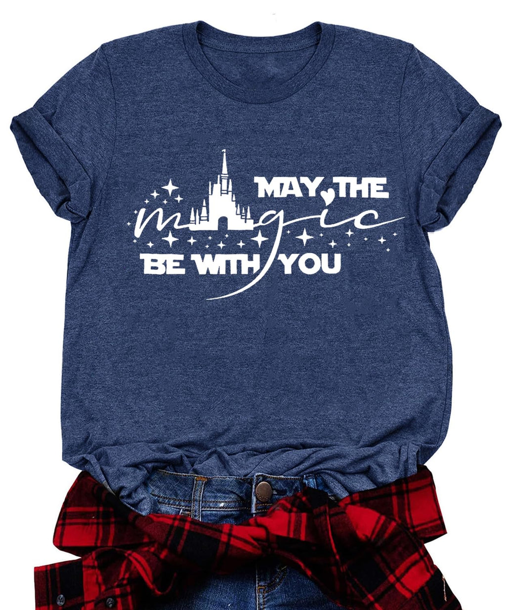 Magic Shirts for Women Cute Castle Graphic Vacation Tops