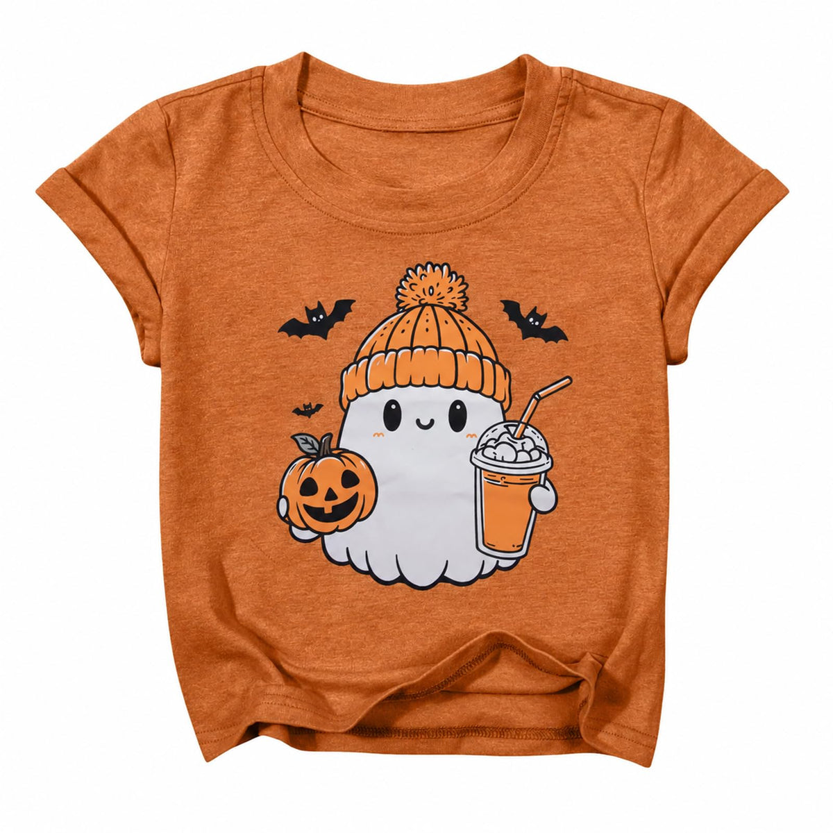 Halloween Shirts for Women Cute Ghost Shirt Fall Spooky Season Tshirt