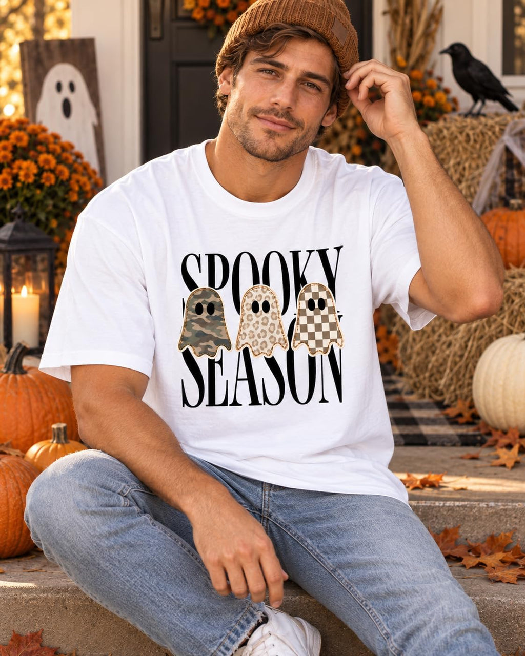 Spooky Season Shirt, Leopard Ghost T-Shirt