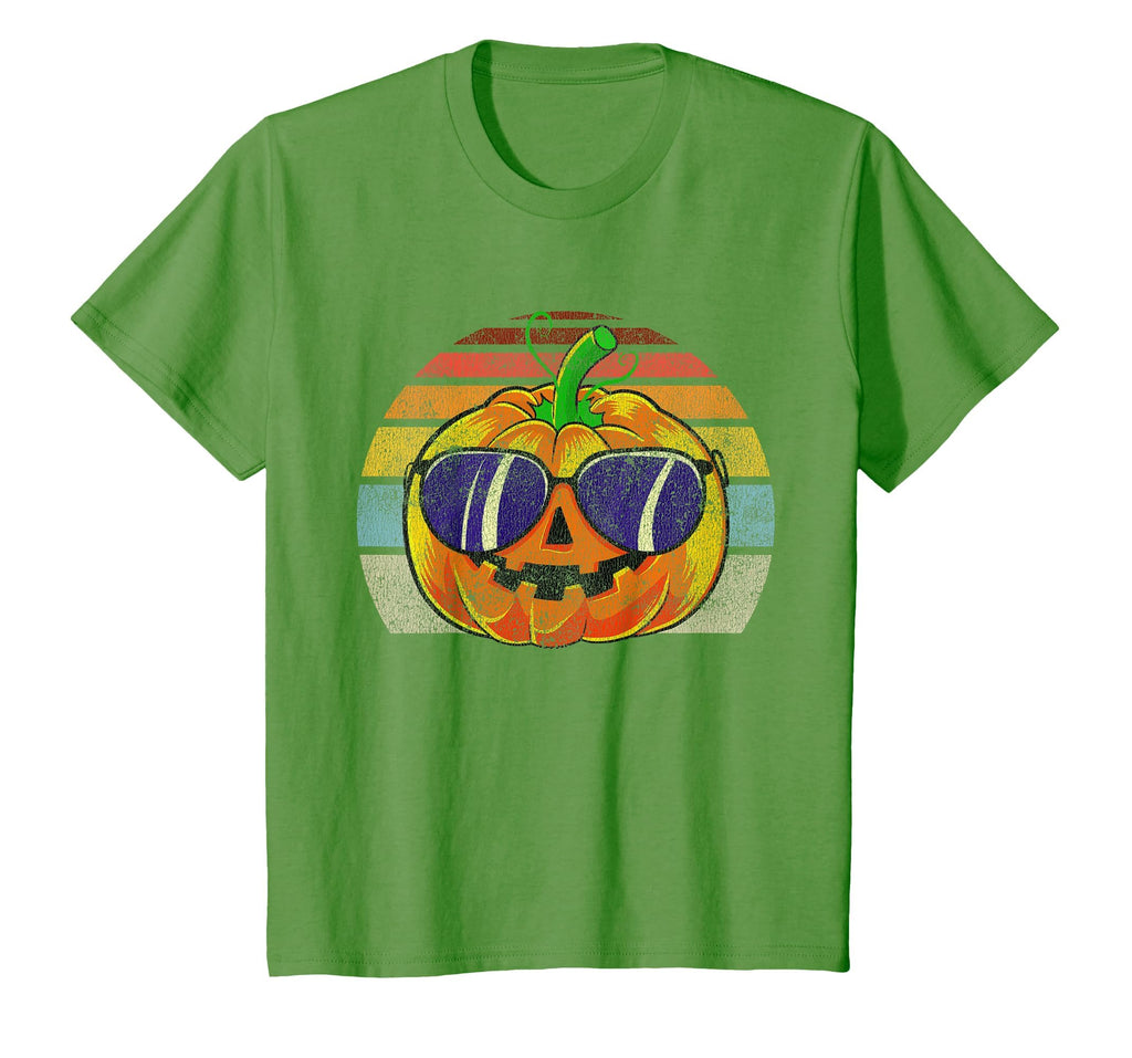 Cool Pumpkin Retro Style Halloween Vintage Women Men Kids T-Shirt