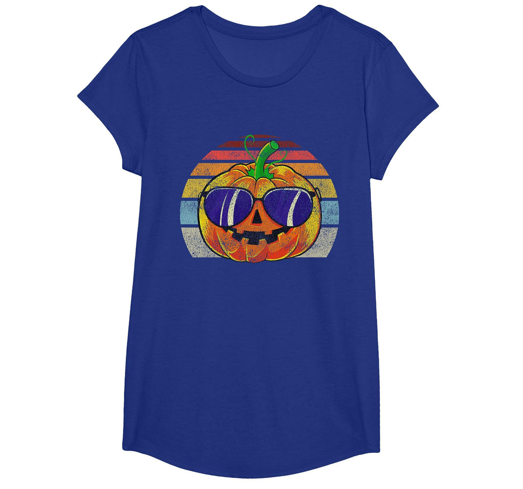 Cool Pumpkin Retro Style Halloween Vintage Women Men Kids T-Shirt