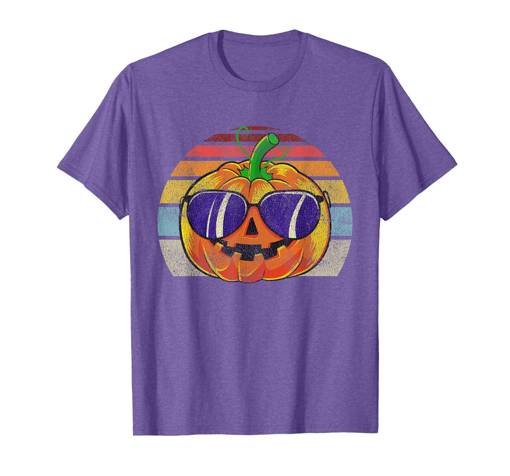 Cool Pumpkin Retro Style Halloween Vintage Women Men Kids T-Shirt