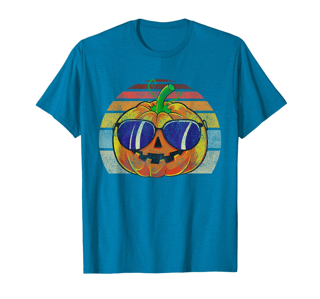 Cool Pumpkin Retro Style Halloween Vintage Women Men Kids T-Shirt