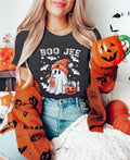 Halloween Shirts Women Ghost Shirt Spooky Season Tee Fall Tops