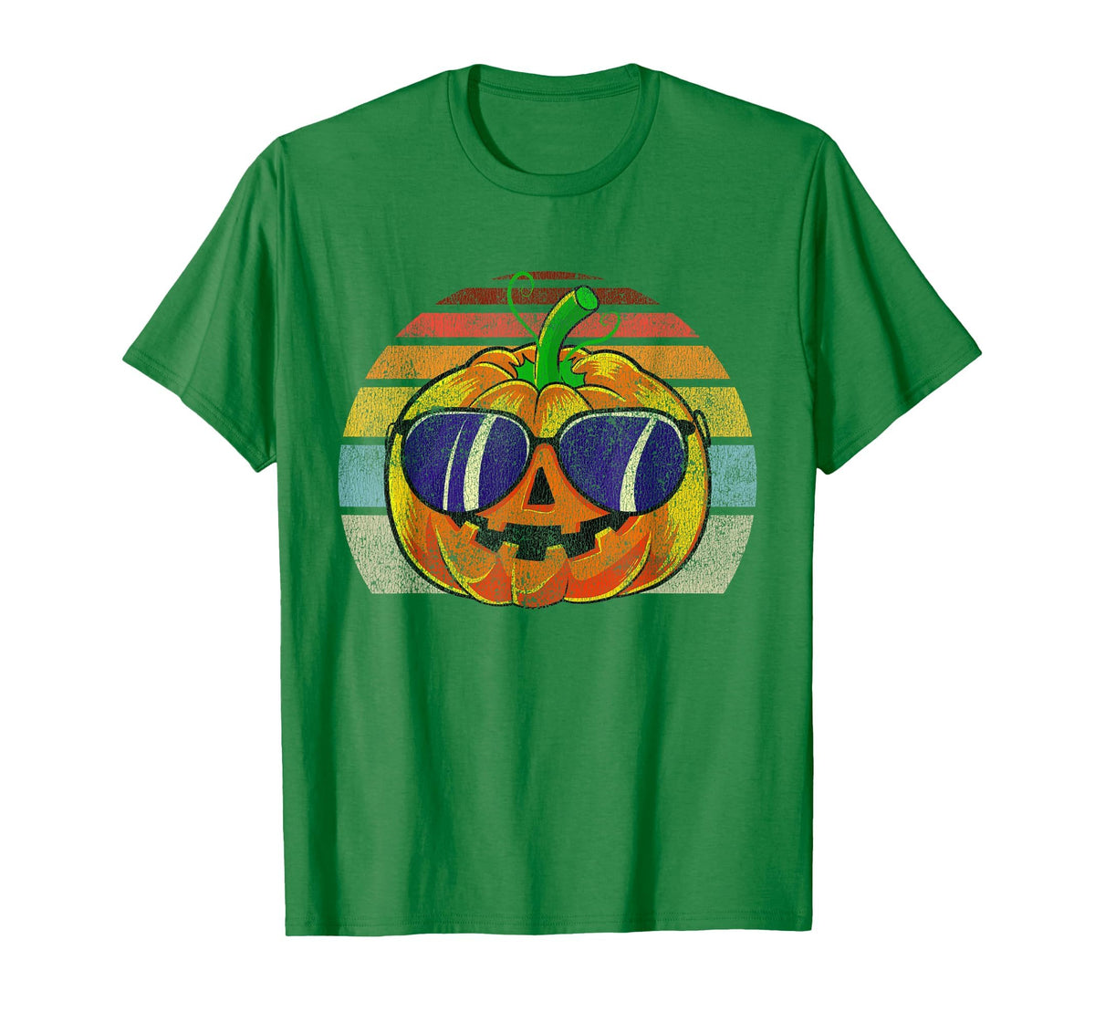 Cool Pumpkin Retro Style Halloween Vintage Women Men Kids T-Shirt