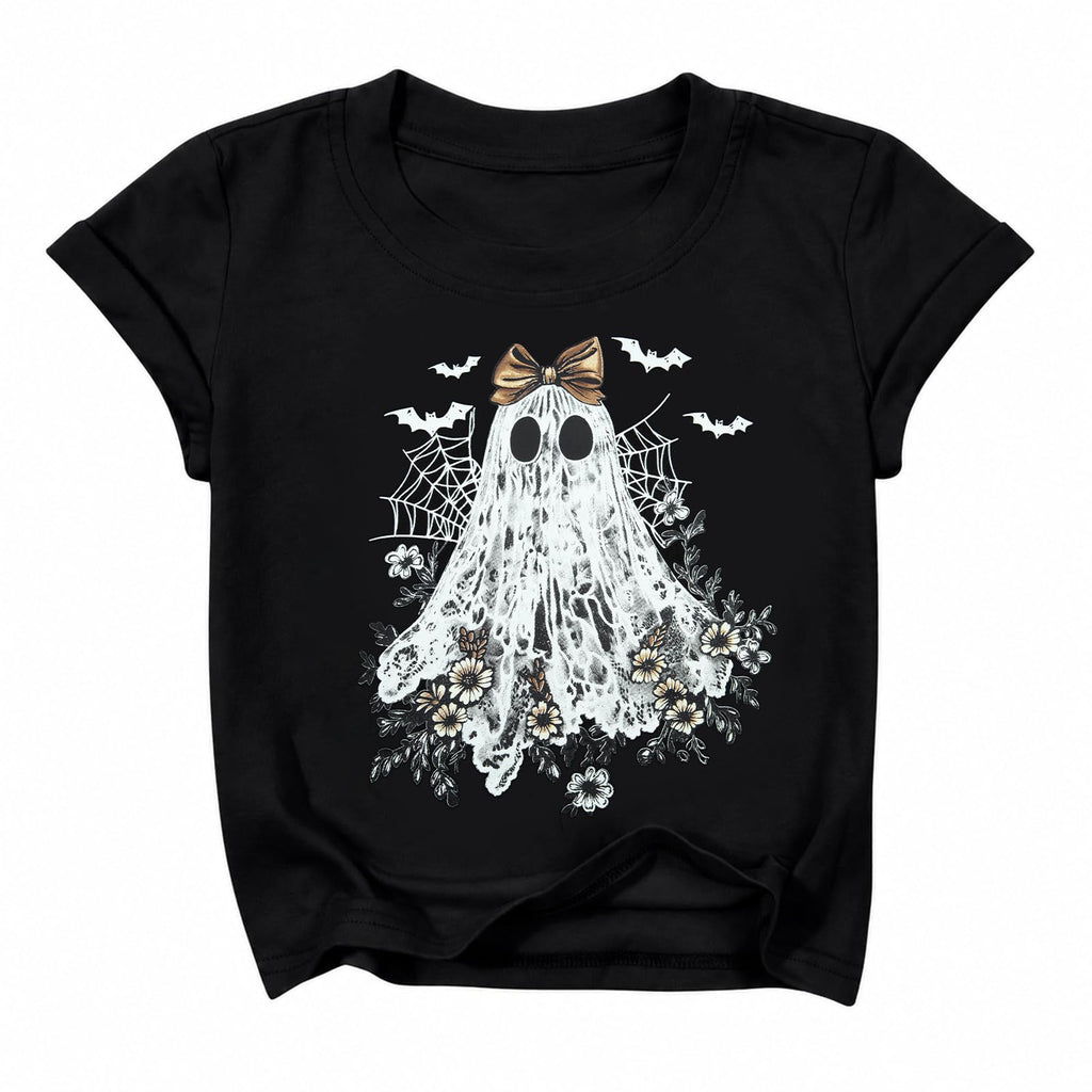 Halloween Shirts for Women Cute Ghost Shirt Fall Spooky Season Tshirt