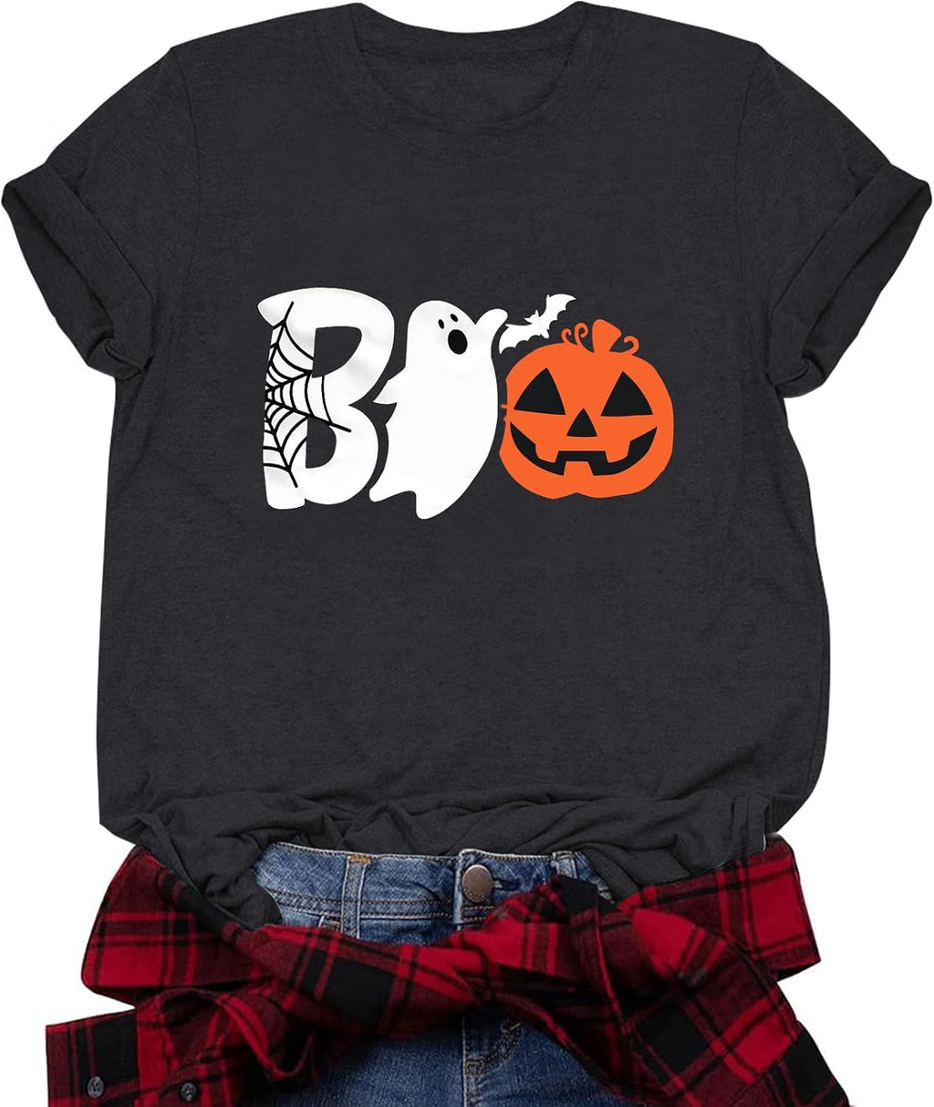 Halloween Shirts for Women Short Sleeve Graphic T Shirt