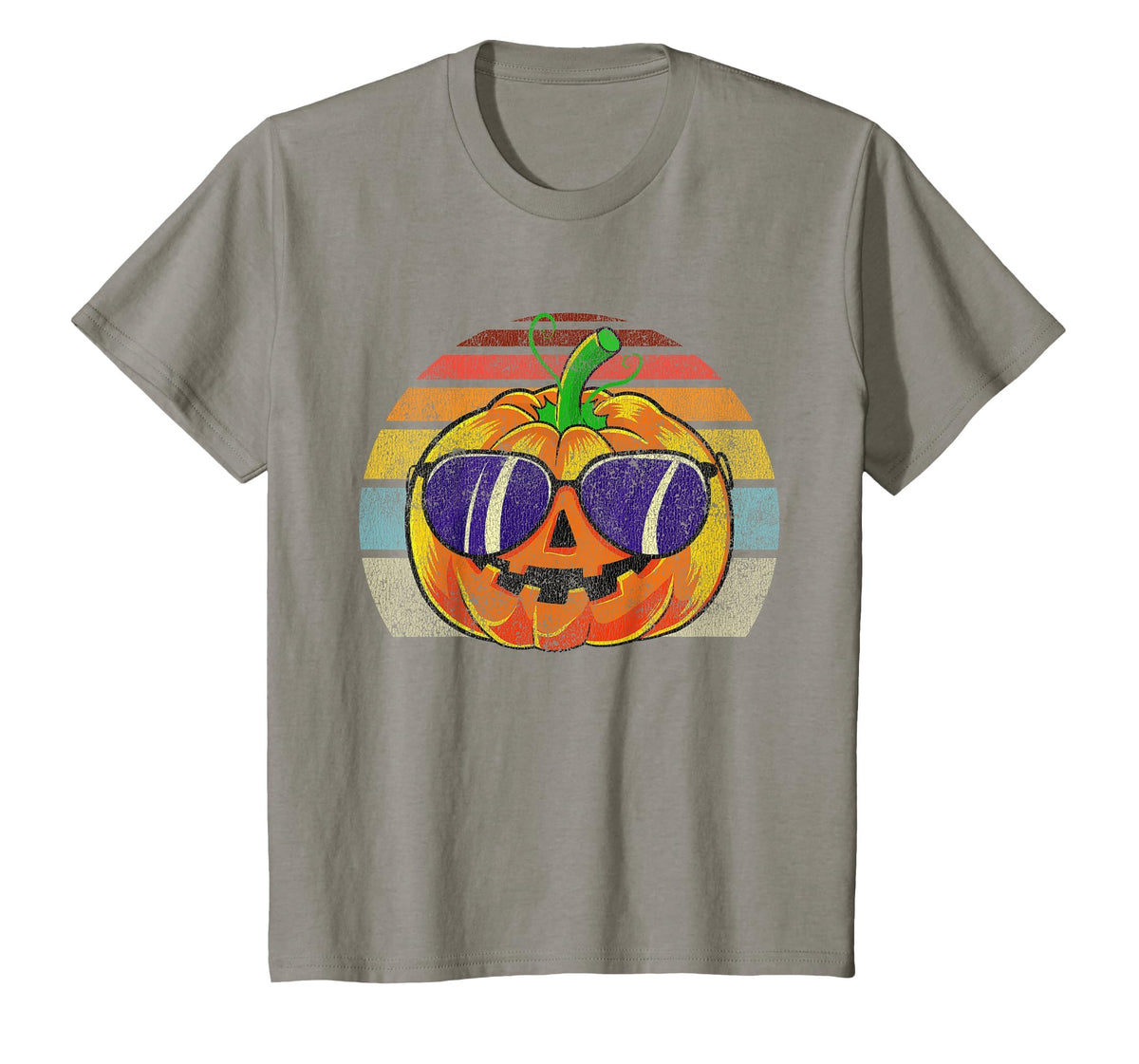 Cool Pumpkin Retro Style Halloween Vintage Women Men Kids T-Shirt