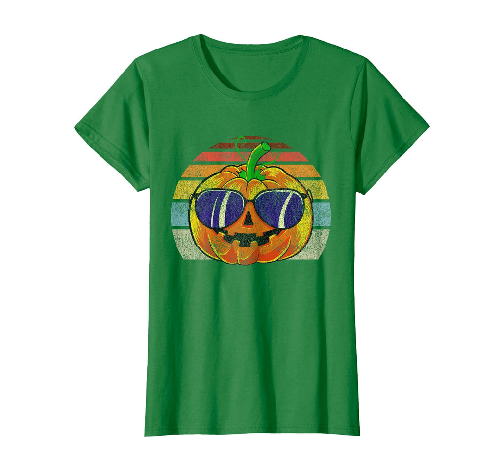 Cool Pumpkin Retro Style Halloween Vintage Women Men Kids T-Shirt