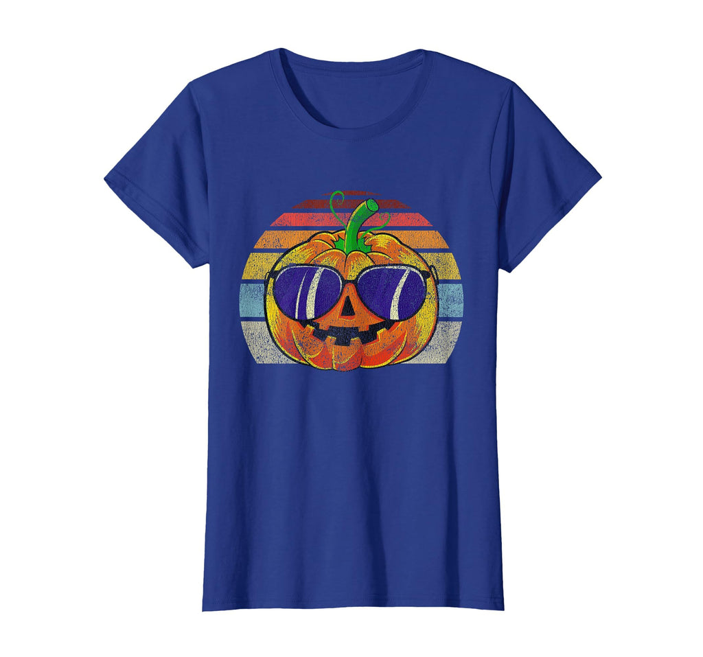 Cool Pumpkin Retro Style Halloween Vintage Women Men Kids T-Shirt
