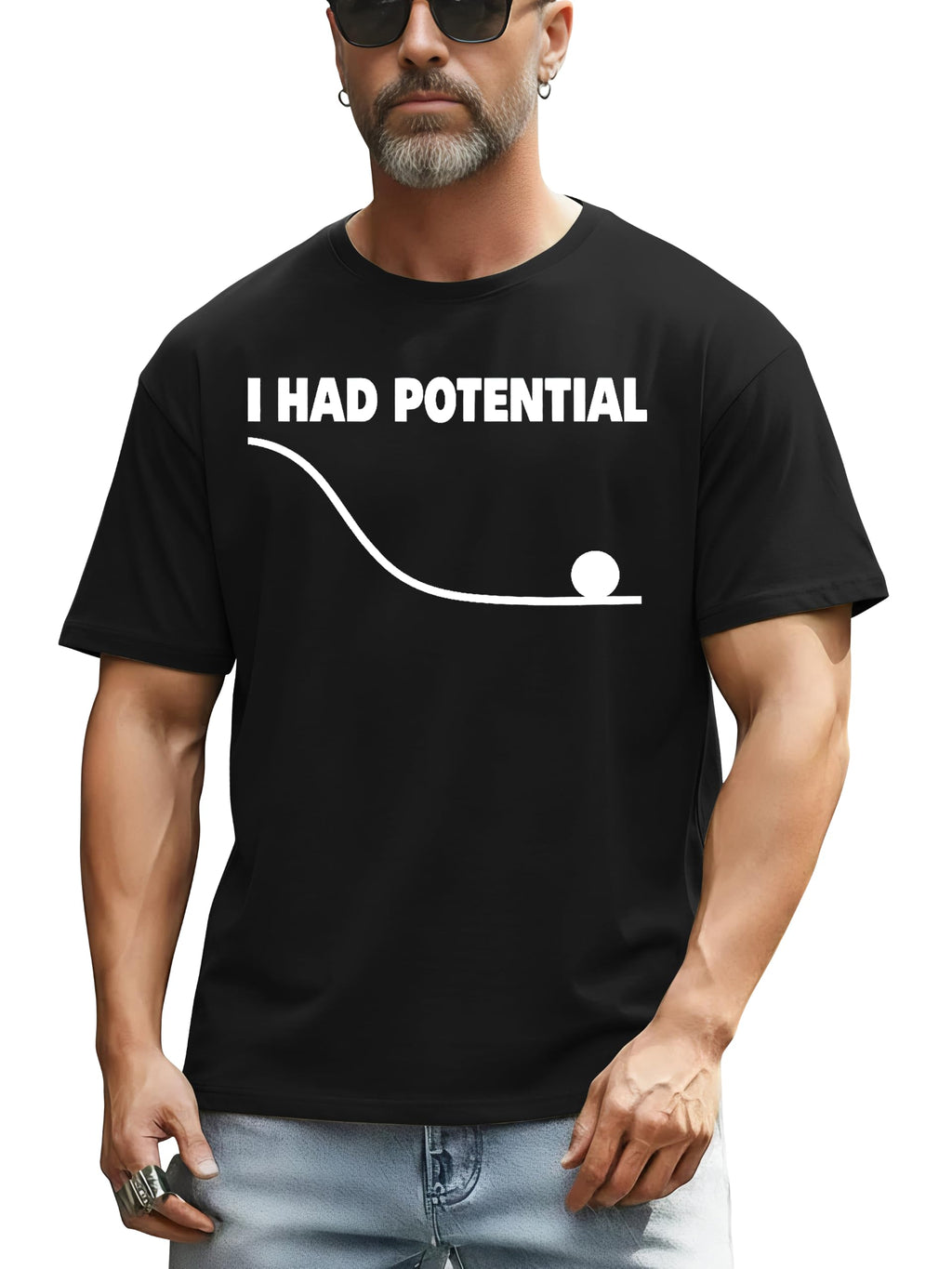 Mens Funny T Shirt Undiagnosed I Had Potential Sarcastic Humor Graphic Tee